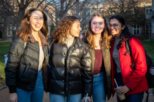 Students on campus